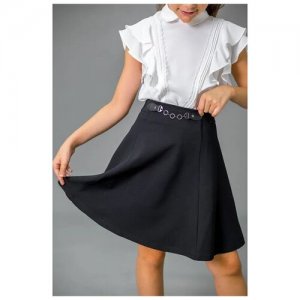 Школьная юбка Deloras, размер 140, черный DELORAS. Цвет: серый