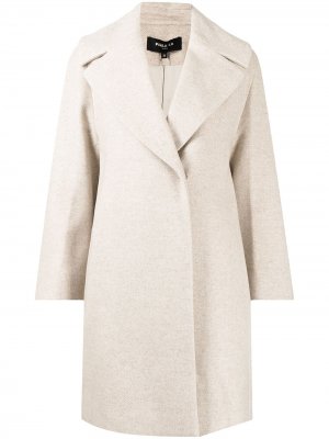 Однобортное пальто миди Paule Ka. Цвет: коричневый