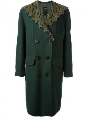 Пальто со съёмным воротником Jean Paul Gaultier Vintage. Цвет: зелёный