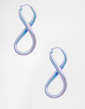 Серьги-кольца Infinity Me & Zena. Цвет: фиолетовый