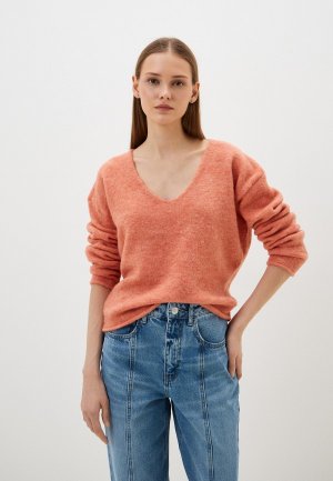 Пуловер Mustang Style Carla V Sweater. Цвет: коралловый