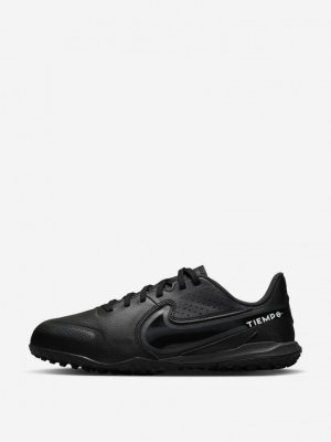 Бутсы для мальчиков Jr. Tiempo Legend 9 Academy TF, Черный Nike. Цвет: черный