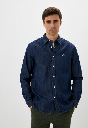 Рубашка джинсовая Lacoste. Цвет: синий