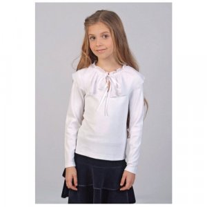 Школьная блуза , размер 140-146, белый Снег. Цвет: белый/молочный
