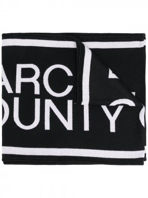Жаккардовый шарф с логотипом Marcelo Burlon County of Milan. Цвет: черный