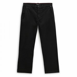 Брюки чинос Authentic Chino Loose Trousers, размер 28, черный VANS. Цвет: черный
