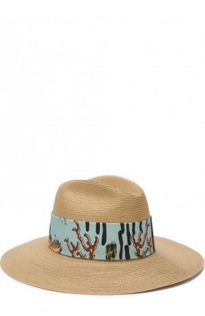 Пляжная шляпа с лентой x Paulas Ibiza Loewe. Цвет: бежевый