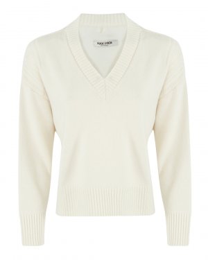 Пуловер MAX&MOI. Цвет: белый