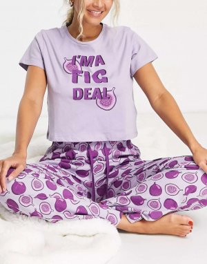 I’m a fig Deal пижама с широкими брюками лилового и фиолетового цвета Brave Soul