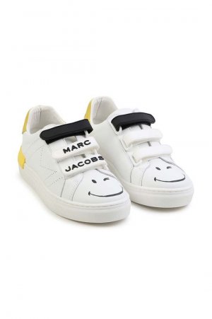 Детские кожаные кроссовки Smiley, белый Marc Jacobs