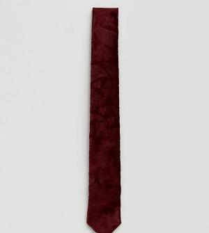 Бархатный галстук с принтом пейсли Noose & Monkey. Цвет: красный