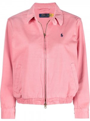 Легкая куртка-бомбер Polo Ralph Lauren. Цвет: розовый