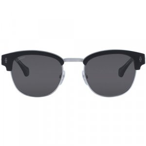 Солнцезащитные очки 0366S 001, серый, серебряный Cartier. Цвет: серый/серебристый/черный