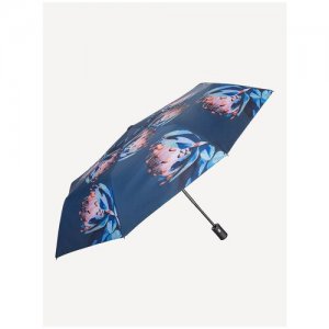 Мини-зонт, автомат, 3 сложения, 8 спиц, для женщин, синий Mellizos. Цвет: синий