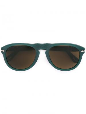 Солнцезащитные очки с массивной оправой Persol. Цвет: зелёный