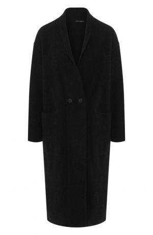 Двубортное шерстяное пальто Isabel Benenato. Цвет: серый