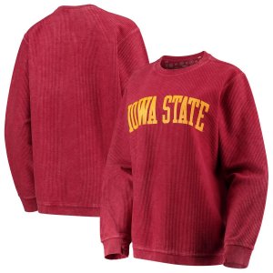 Женский свитер Pressbox Cardinal Iowa State Cyclones с удобным шнурком в винтажном стиле, базовый пуловер аркой Unbranded