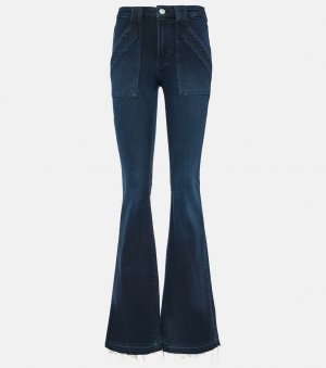 Расклешенные джинсы trapunto с высокой посадкой , синий Frame