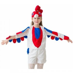 Карнавальный костюм «Петушок», 3-5 лет, рост 104-116 см, цвет белый Бока. Цвет: белый/микс