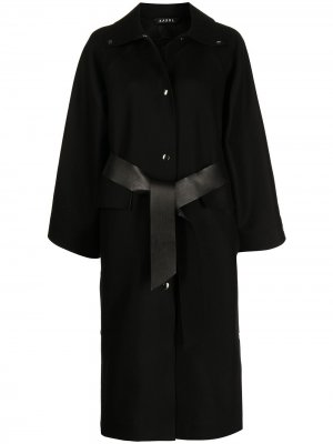 Пальто оверсайз с поясом KASSL Editions. Цвет: черный