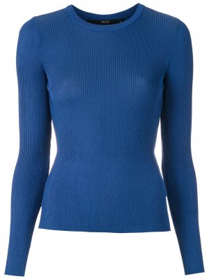 Трикотажная блузка с длинными рукавами Eva. Цвет: синий