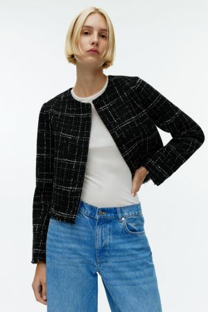 Твидовый пиджак , черный H&M