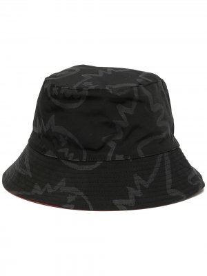 Reversible logo bucket hat SPORT b. by agnès. Цвет: черный