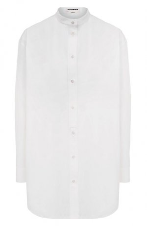 Хлопковая рубашка Jil Sander. Цвет: белый