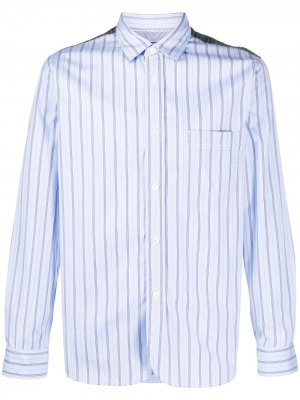 Полосатая рубашка со вставками Junya Watanabe MAN. Цвет: синий