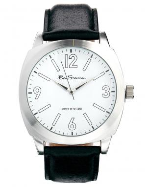 Часы с черным кожаным браслетом BS080 Ben Sherman. Цвет: черный