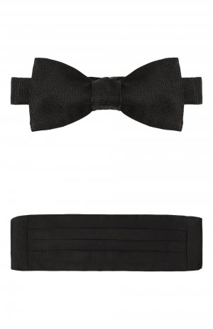 Комплект из галстука-бабочки и камербанда Van Laack. Цвет: чёрный