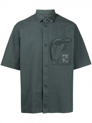 Рубашка с короткими рукавами и нашивкой Armani Exchange. Цвет: зеленый