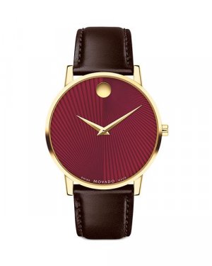Классические музейные часы, 40 мм , цвет Red Movado