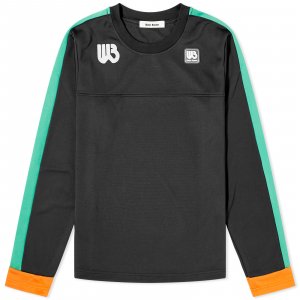 Футболка Long Sleeve Commune, цвет Black, Green & Orange Wales Bonner