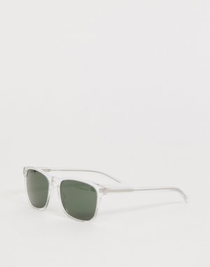 Солнцезащитные очки в квадратной оправе с зелеными стеклами Levis-Очистить Levi's