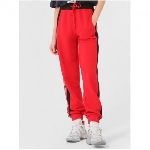 Спортивные брюки с яркими лампасами красные (52) LO. Цвет: красный