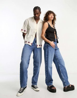 Мешковатые джинсы унисекс цвета винтажный индиго Reclaimed Vintage