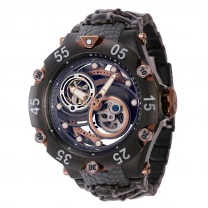Мужские часы Invicta Reserve Venom Cobra с силиконовым ремешком из бронзы и коричневым циферблатом 43917 200M