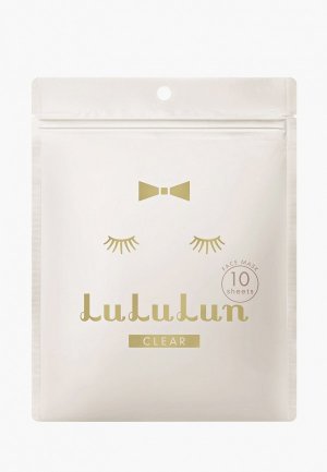 Набор масок для лица LuLuLun увлажнение и улучшение цвета FACE MASK CLEAR WHITE 10 шт.. Цвет: прозрачный