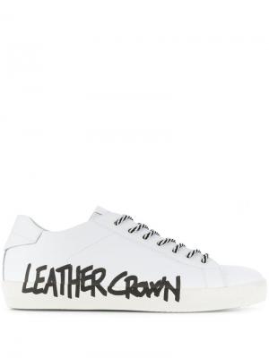 Кроссовки с логотипом Leather Crown