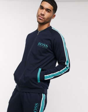 Темно-синяя олимпийка от комплекта с логотипом BOSS bodywear Authentic-Темно-синий