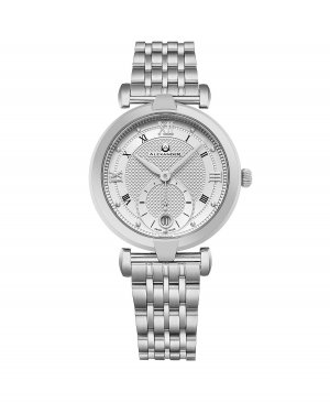 Alexander Watch A202B-01, женские кварцевые часы с малой секундной стрелкой, корпусом из нержавеющей стали и браслетом , серебро Stuhrling
