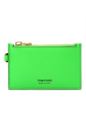 Кожаный кошелек для монет Tom Ford. Цвет: зелёный