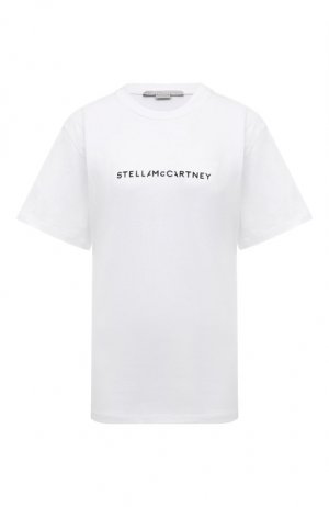 Хлопковая футболка Stella McCartney. Цвет: белый