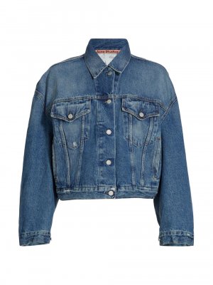Укороченная джинсовая куртка Morris, синий Acne Studios