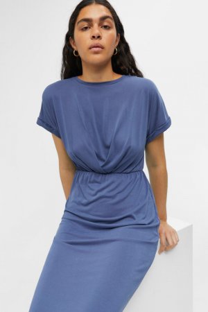 Легкое трикотажное платье миди , синий Object