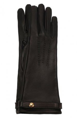 Кожаные перчатки Burberry. Цвет: черный