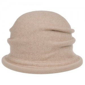Шляпа клош SEEBERGER 18421-0 BOILED WOOL CLOCHE, размер ONE. Цвет: бежевый