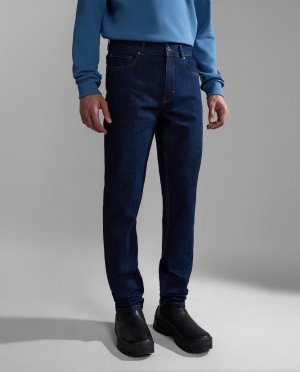 Узкие мужские джинсы темно-синего цвета L-Solveing , темно-синий Napapijri