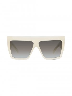 Солнцезащитные очки прямоугольной формы 51 мм, кремовый CELINE